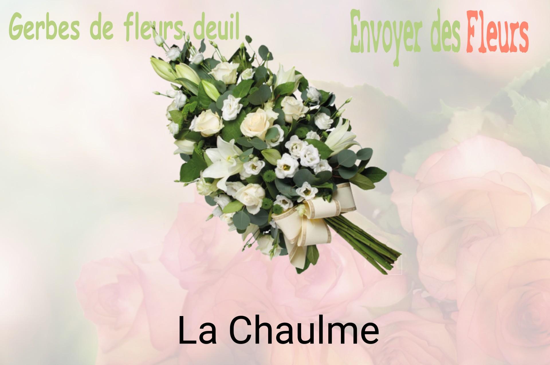 Gerbe de fleurs de deuil livrée à La Chaulme